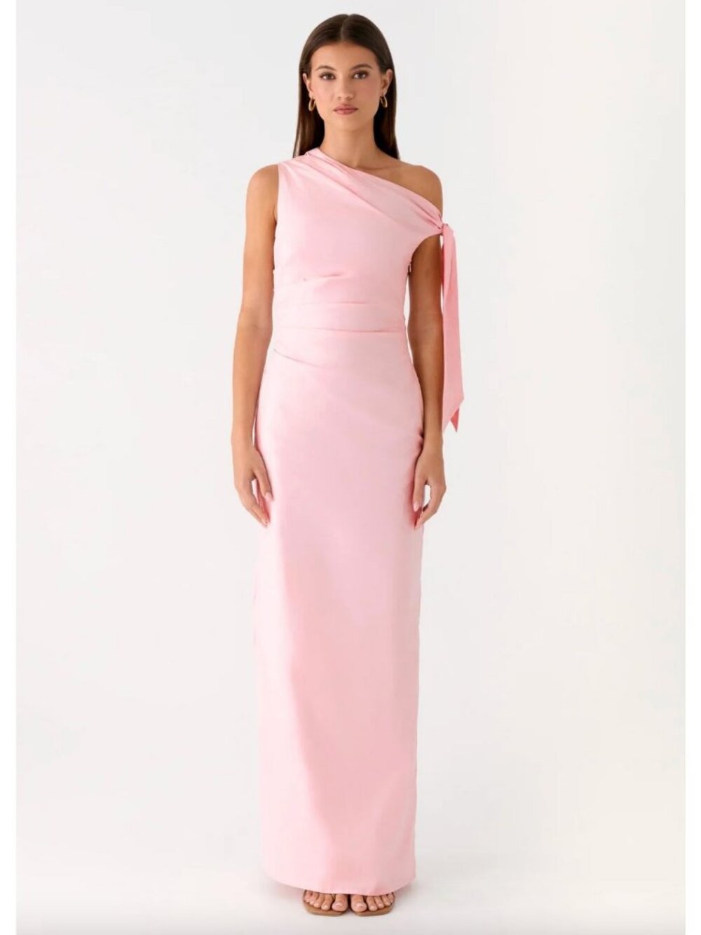 NWT Peppermayo Marella Asymmetric Maxi Dress Pink Size US 14 Modern Romantic